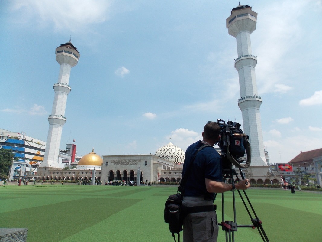 7 News camera Op on location News shoot Photo